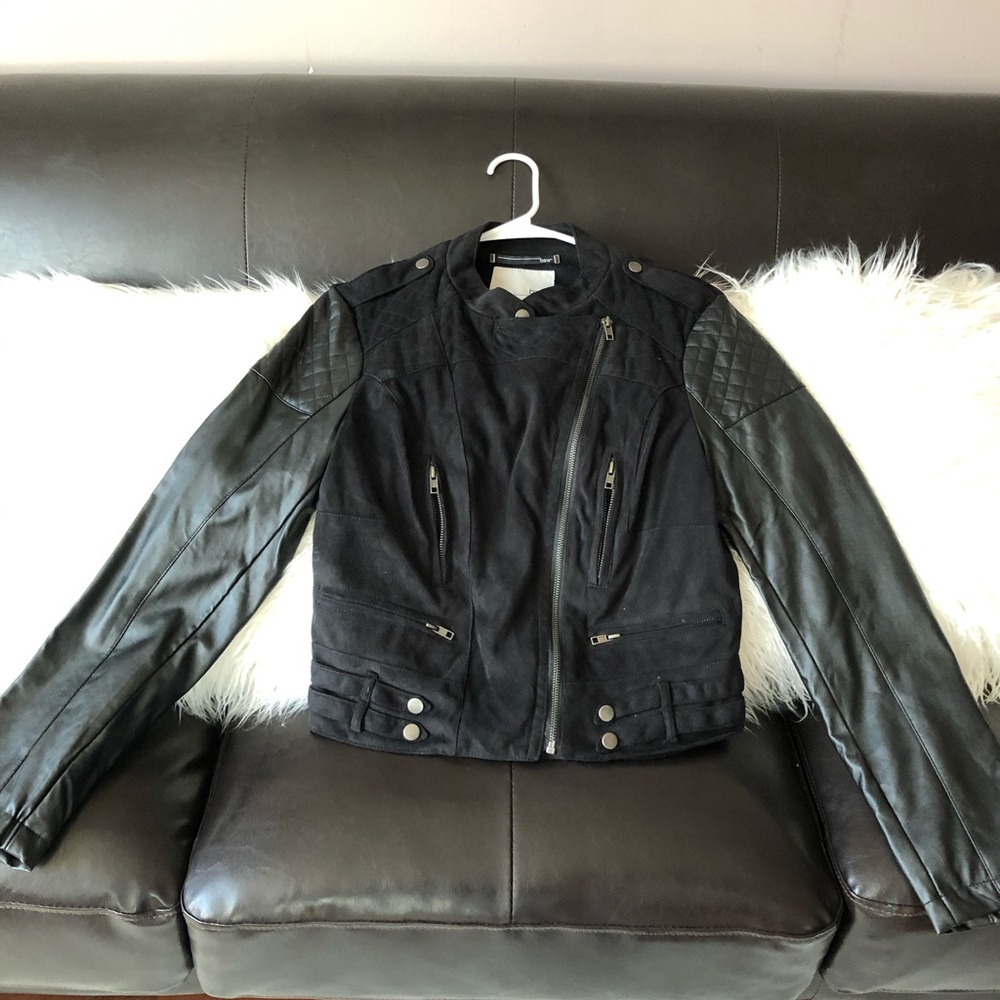 BarIII leather and suede jacket